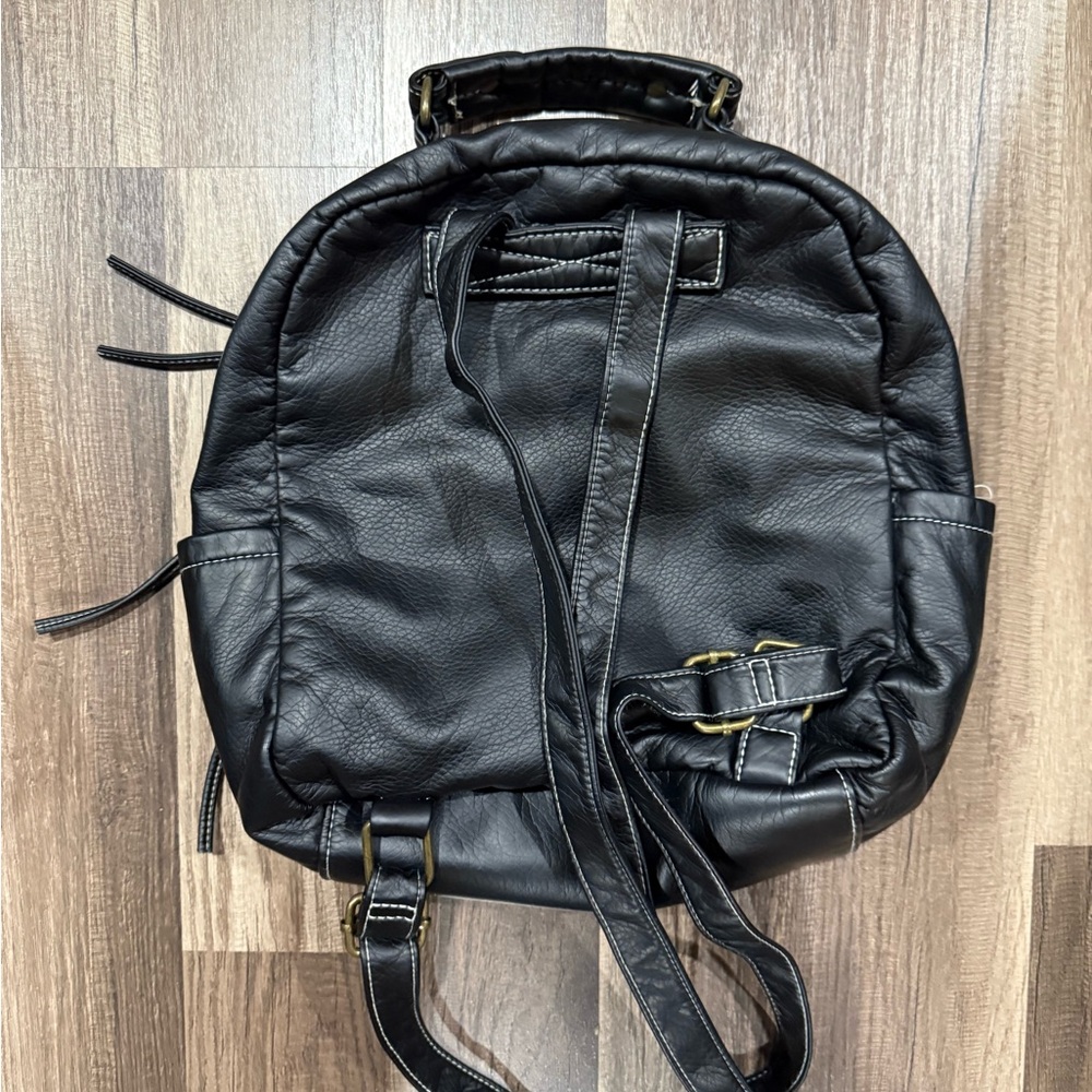 Black Utilitarian Backpack with Multiple Compartments